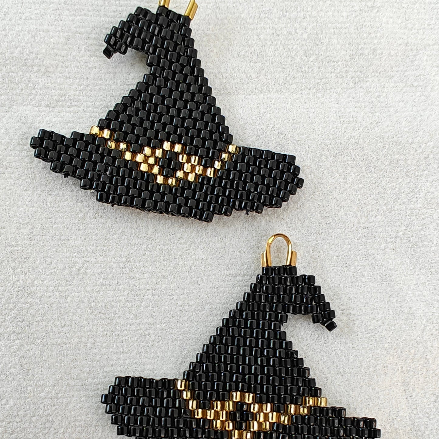 Aretes sombrero de bruja | negro