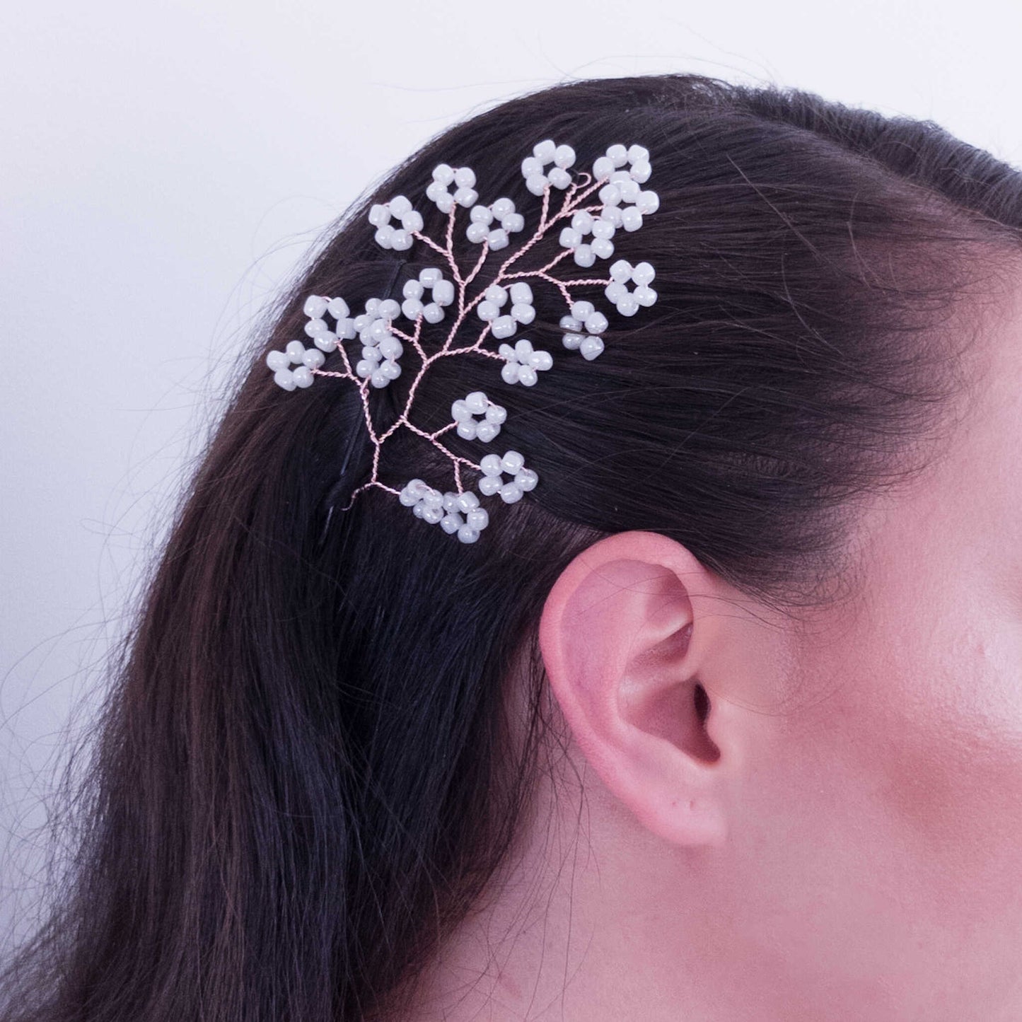 tocado caro-Oro rosa con blanco