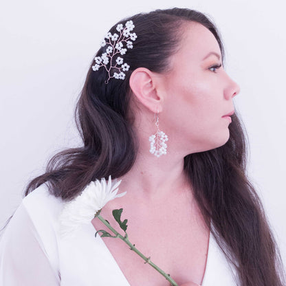 tocado caro-Oro rosa con blanco