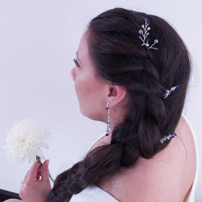 Tocado Ema | Trío Headpins Con Aretes a Juego