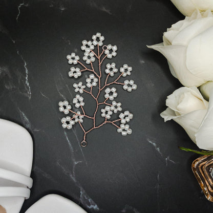 tocado caro-Oro rosa con blanco